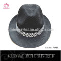 cheap promotional 100 polyester black panama hat